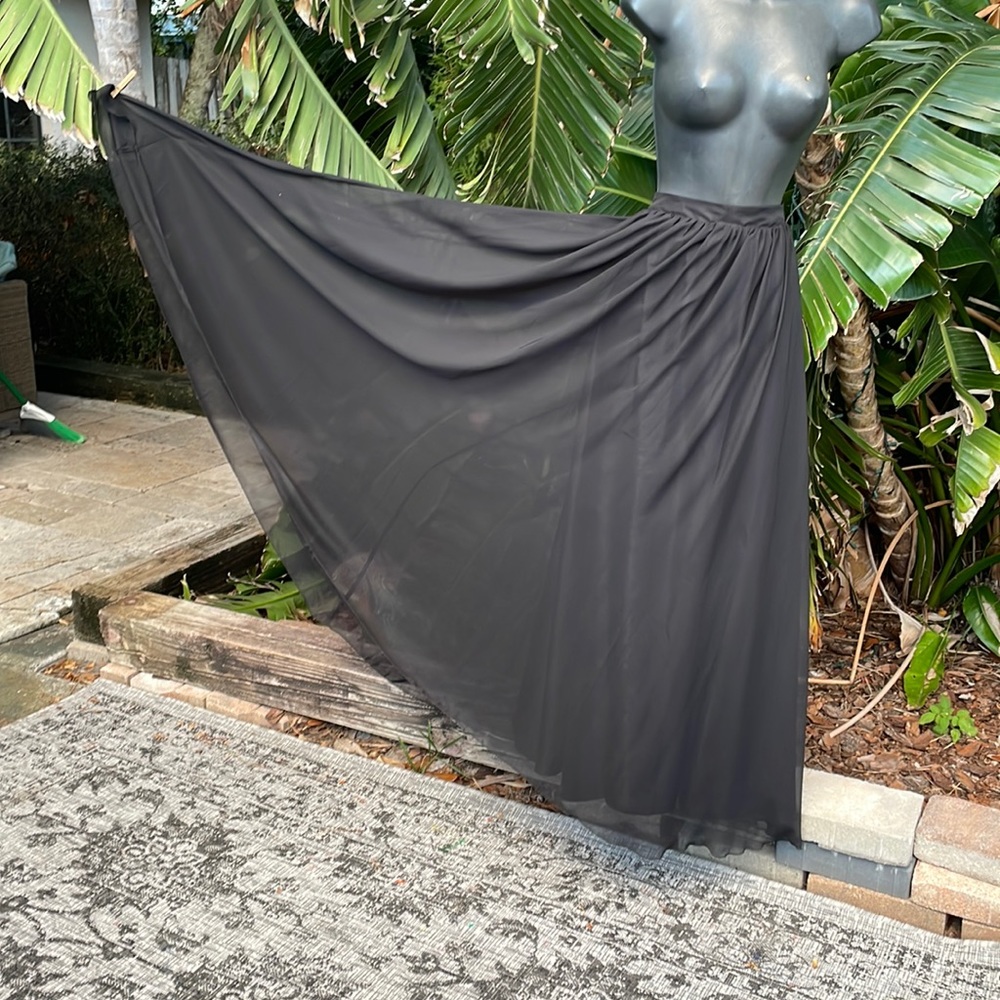 Windsor sheer , chiffon maxi skirt